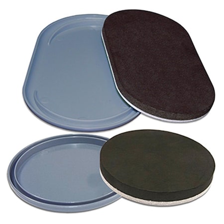 Convenience Concepts 3.5 - 4 in. TruGuard 2 In 1 Convertible Felt Glides, Multi Color, 16PK HI2668224